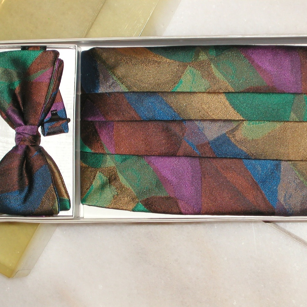 Men Formal Cravat Party Ascot Cummerbund Neck Bow